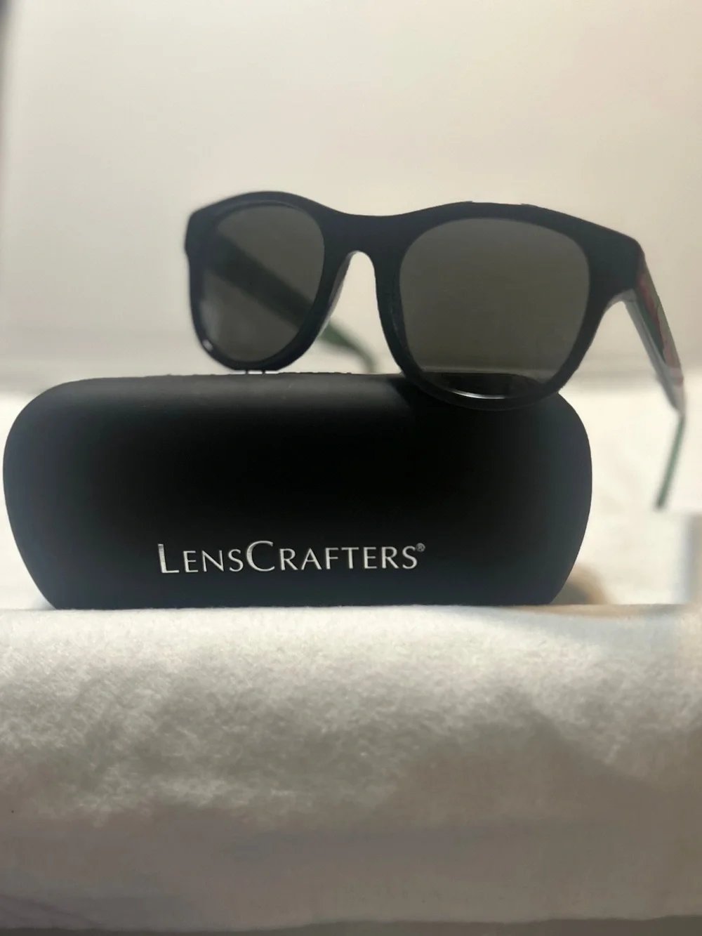 Gucci GG0003SN Black Sunglasses Green Red Web Stripe Made in Italy